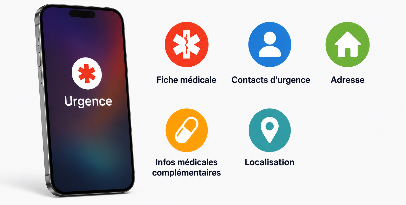 Informations d'urgence à renseigner